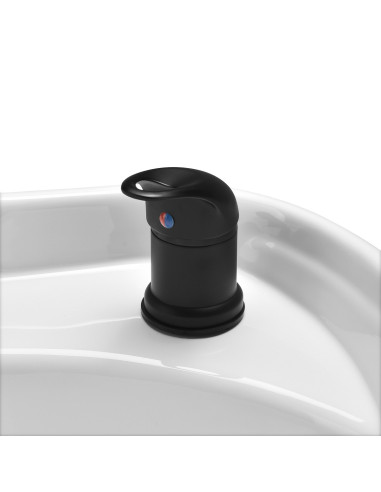 Porto Shampoo unit Black Grey Chrome 