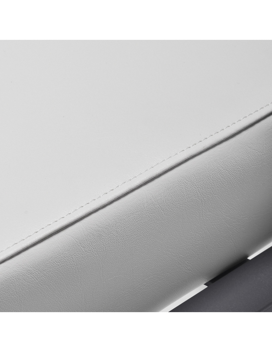 Sillón de peluquería Porto – Blanco y gris cromado