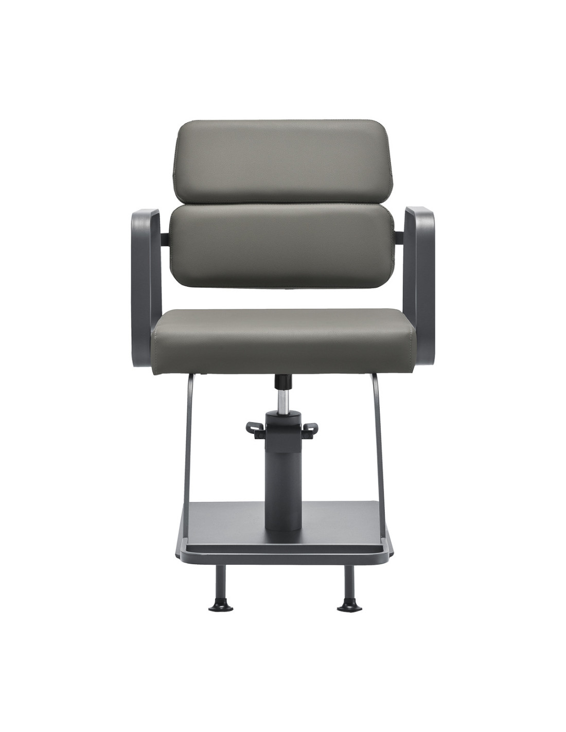Sillón de peluquería Porto – Gris y Gris Cromo