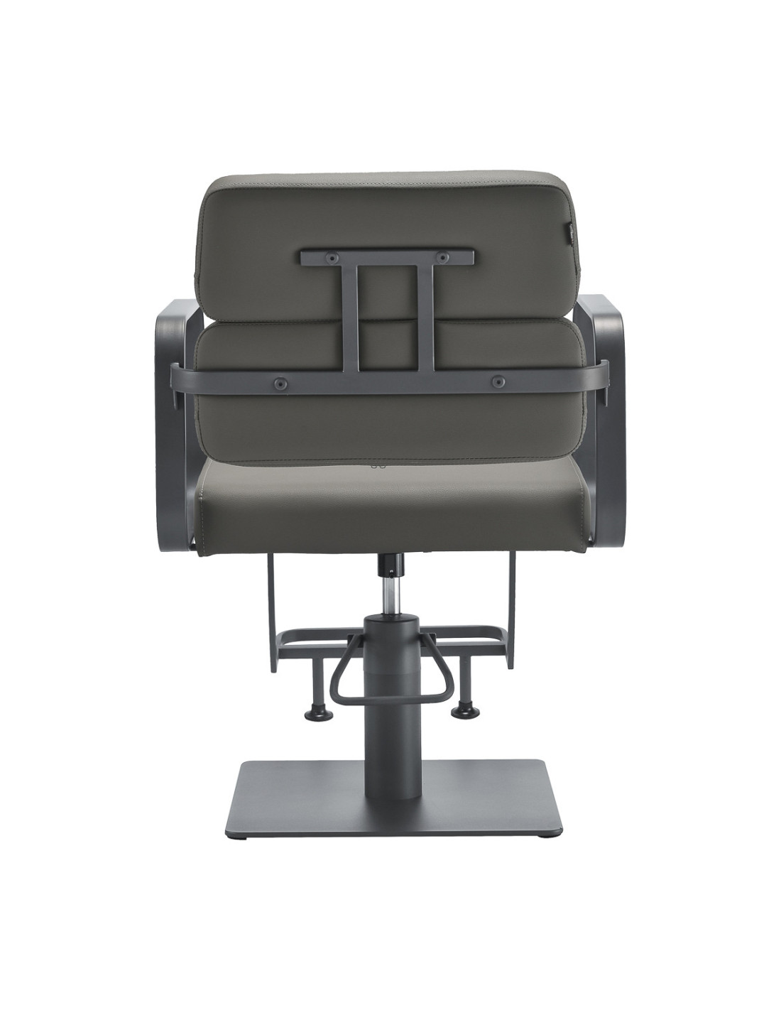 Sillón de peluquería Porto – Gris y Gris Cromo