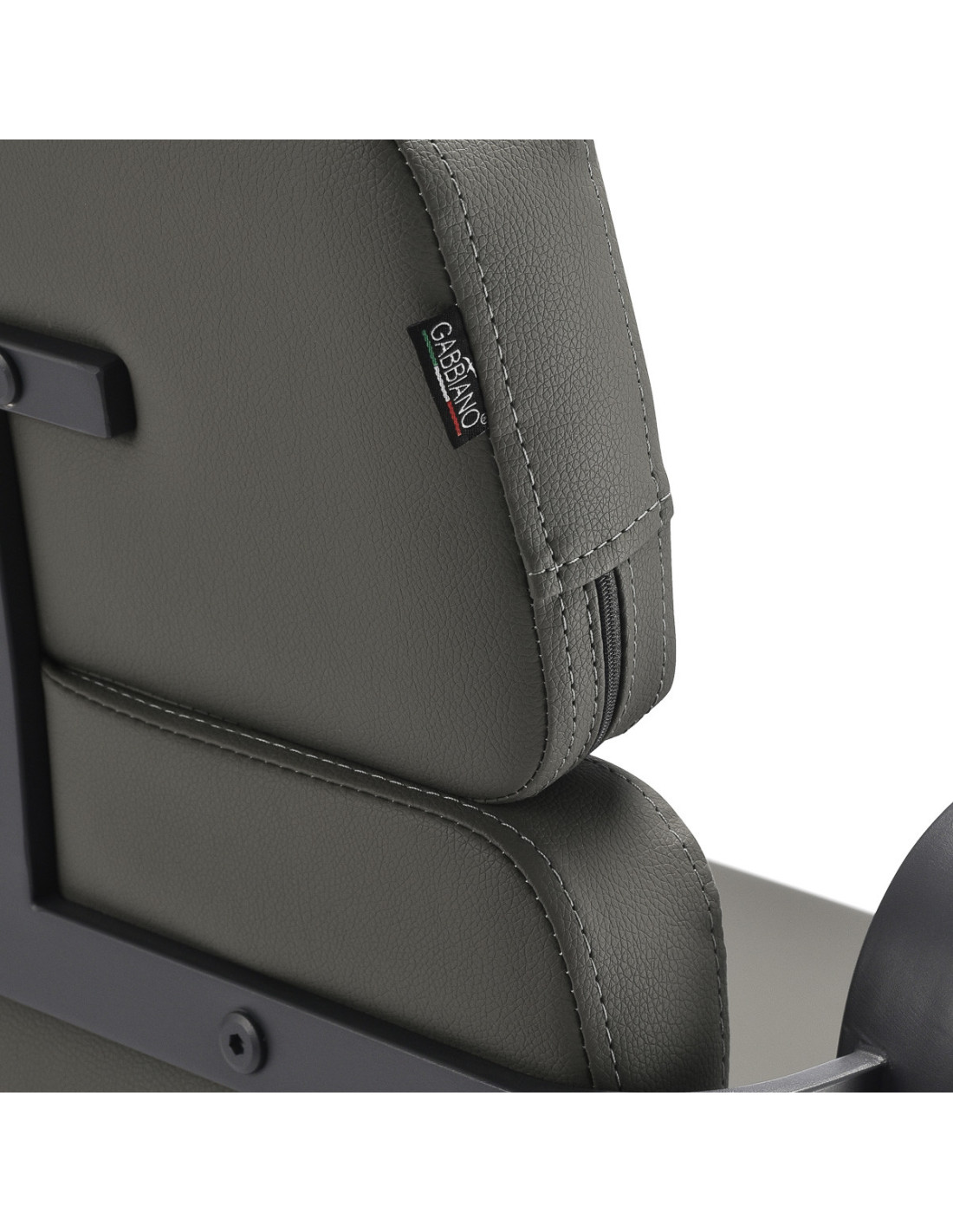 Sillón de peluquería Porto – Gris y Gris Cromo