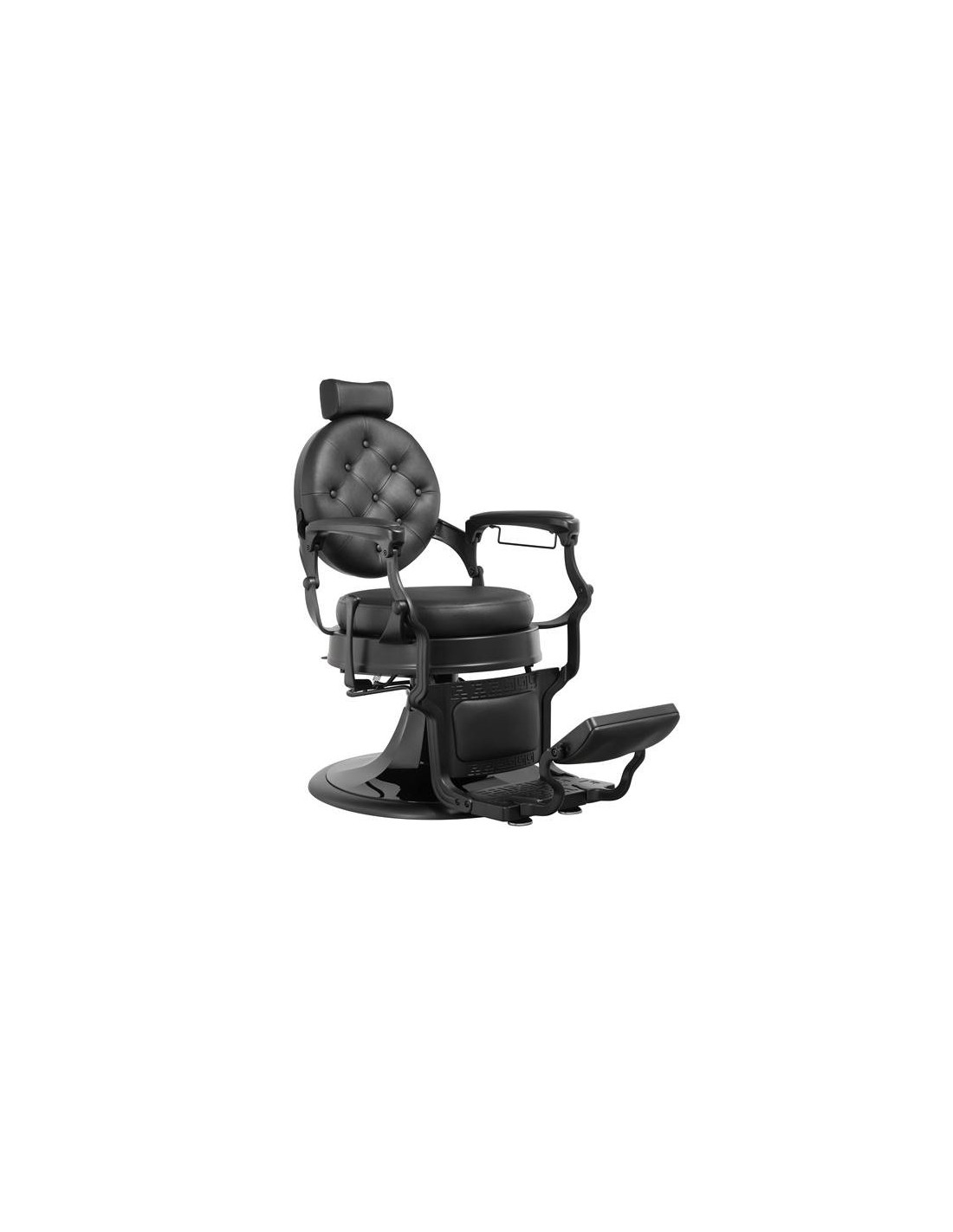  Fotel barberski Igor Black tapicerowany – Vintage Retro