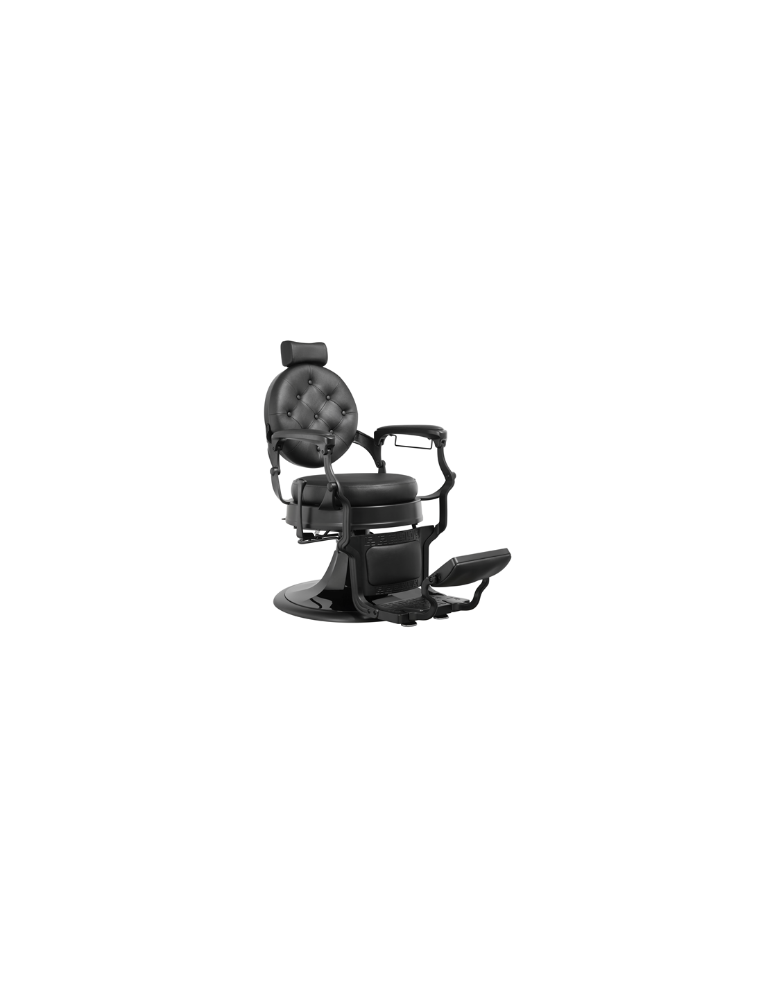  Fotel barberski Igor Black tapicerowany – Vintage Retro