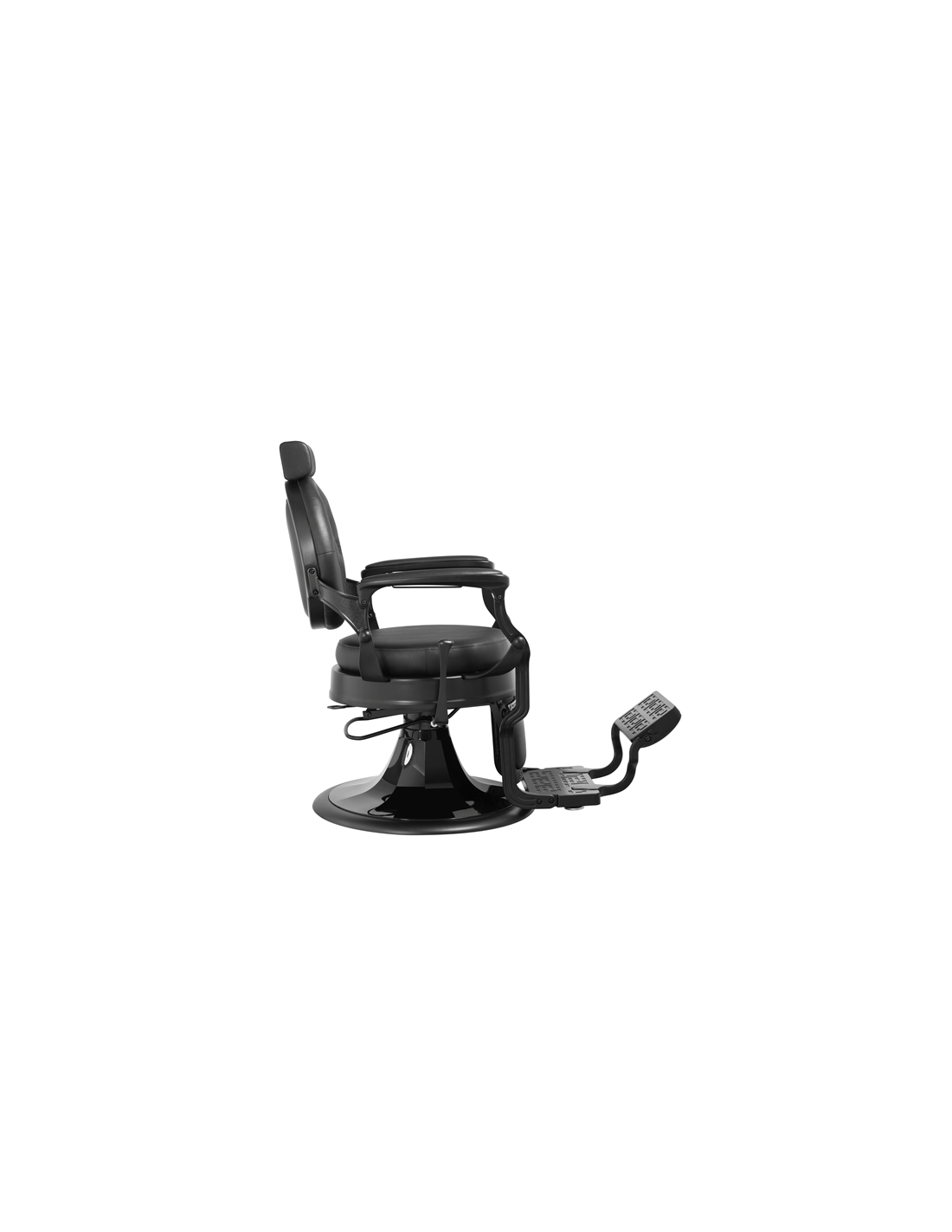  Fotel barberski Igor Black tapicerowany – Vintage Retro