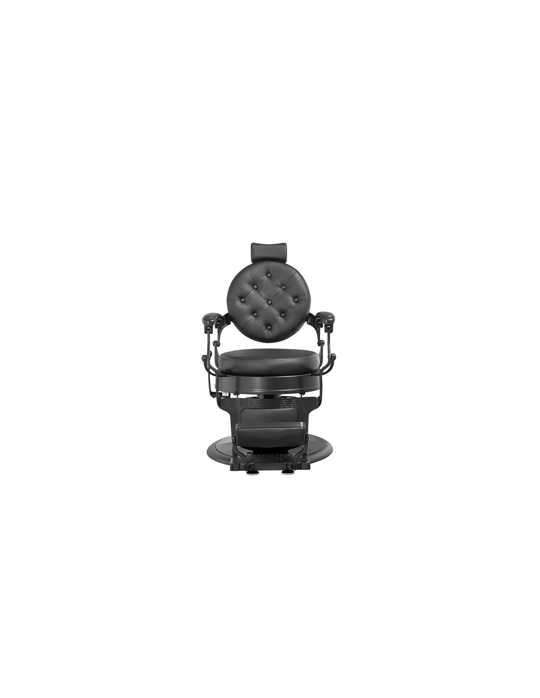 Fotel barberski Igor Black tapicerowany – Vintage Retro