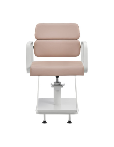 Poltrona da parrucchiere Porto – Beige e bianco