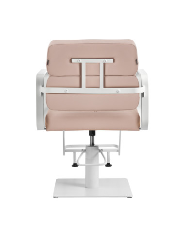 Poltrona da parrucchiere Porto – Beige e bianco
