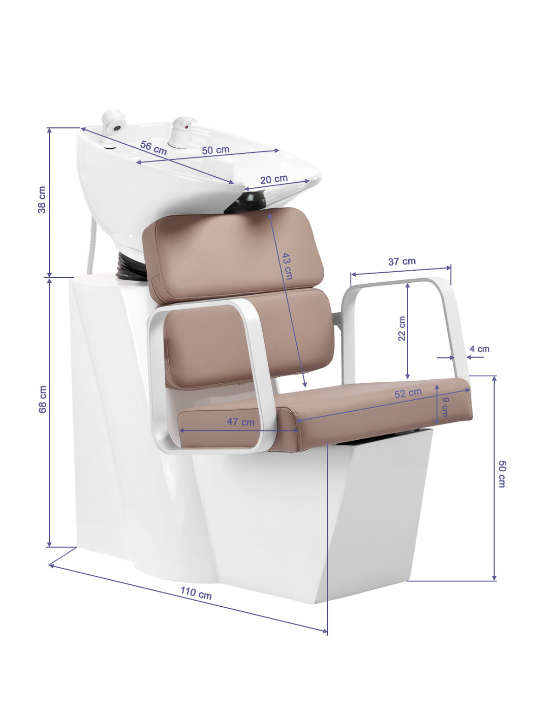 Porto Shampoo unit White & Beige 