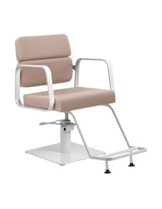 Poltrona da parrucchiere Porto – Beige e bianco