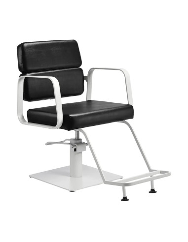 Fauteuil de coiffure Porto – Blanc & Noir 