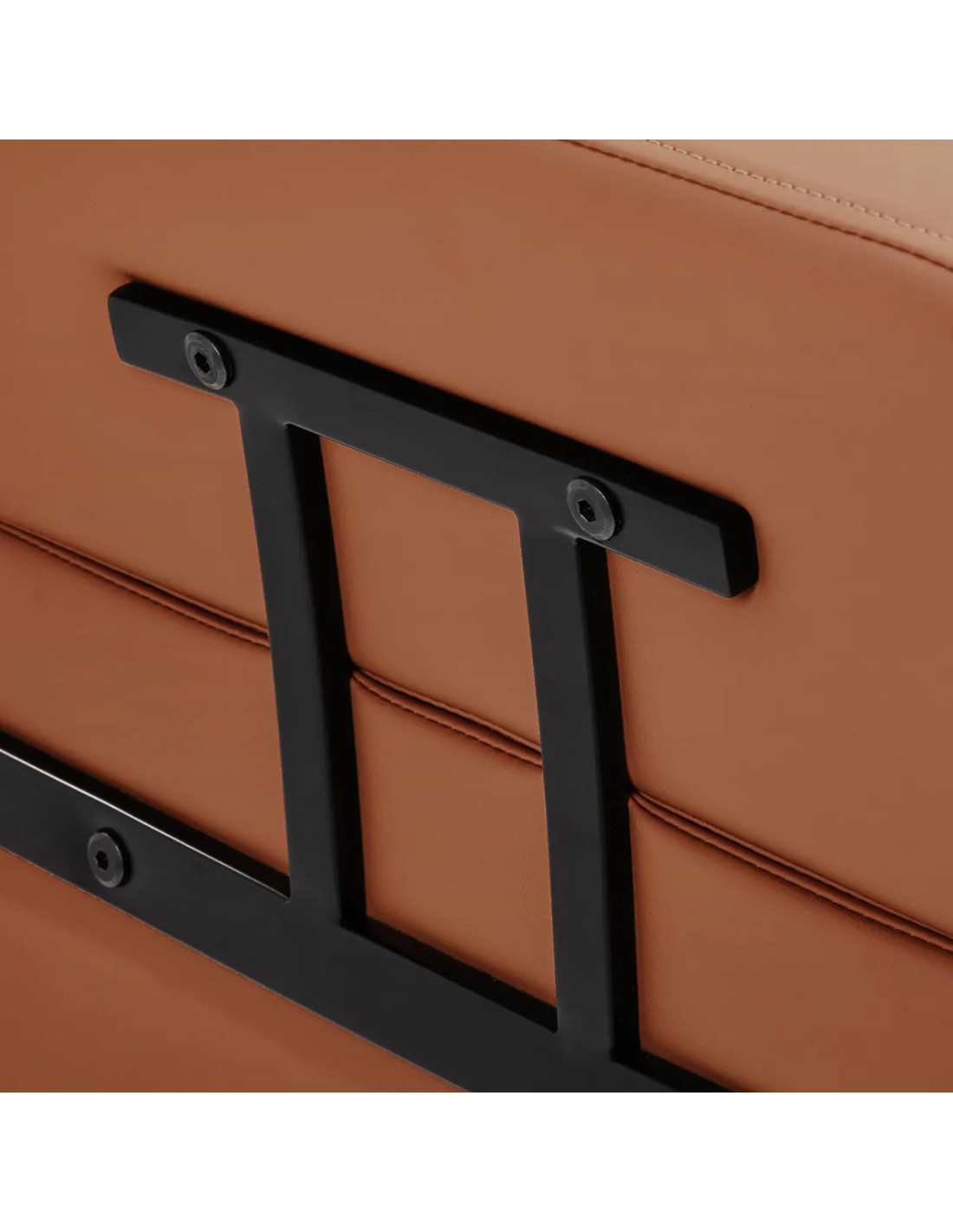 Poltrona da parrucchiere Porto – Nero e terracotta arancione