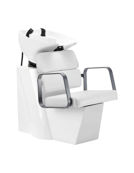 Porto Shampoo unit White & Grey Chrome 