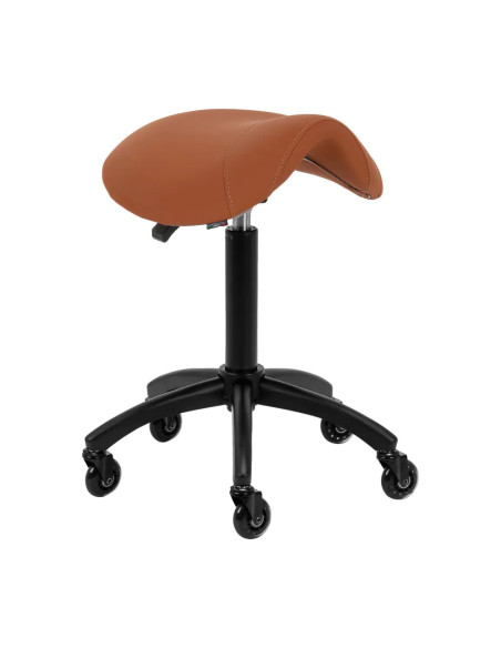 John’s Professional Ergonomischer Hocker Terrakottabraun – Komfort- und Mobilitätssattel