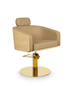 Sillón de peluquería ALYA Beige – Elegancia y comodidad profesional