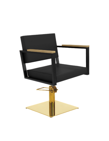 OCEAN Black Kappersstoel – Professionele elegantie en robuustheid