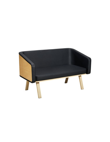 Minsk Black Waiting Sofa – Elegance and Professional Comfort