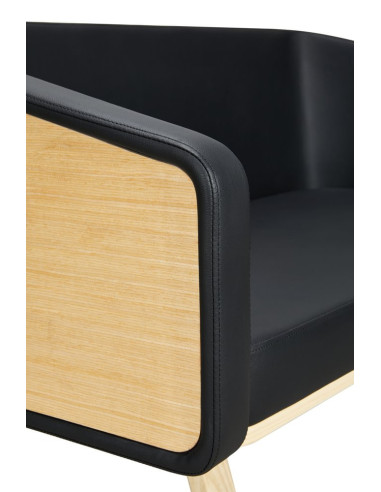 Minsk Black Waiting Sofa – Elegance and Professional Comfort
