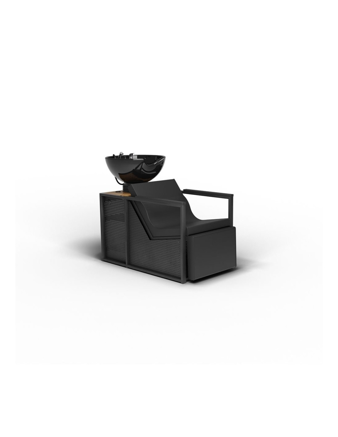 Lavaggio per parrucchiere E-Basil nero Lavandino nero