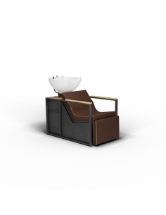 Bruine E-Basil Wasunit Witte Wasbak