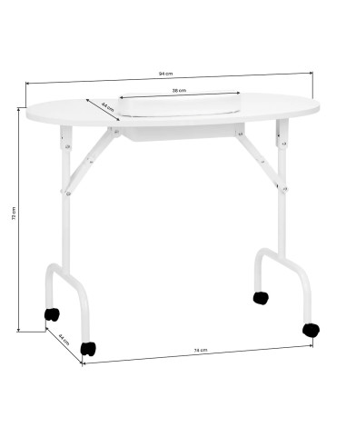 Mesa de manicure dobrável profissional 