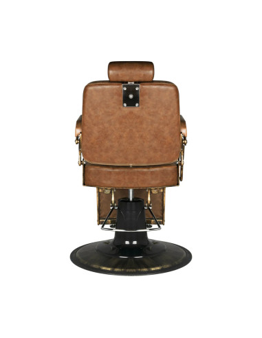 BOSS Cuoio Antico Barber Chair – Oud licht leer en vintage elegantie 